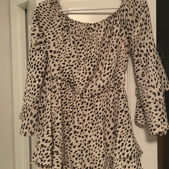 Leopard print jumper with flared sleeve - Picture 2 of 2